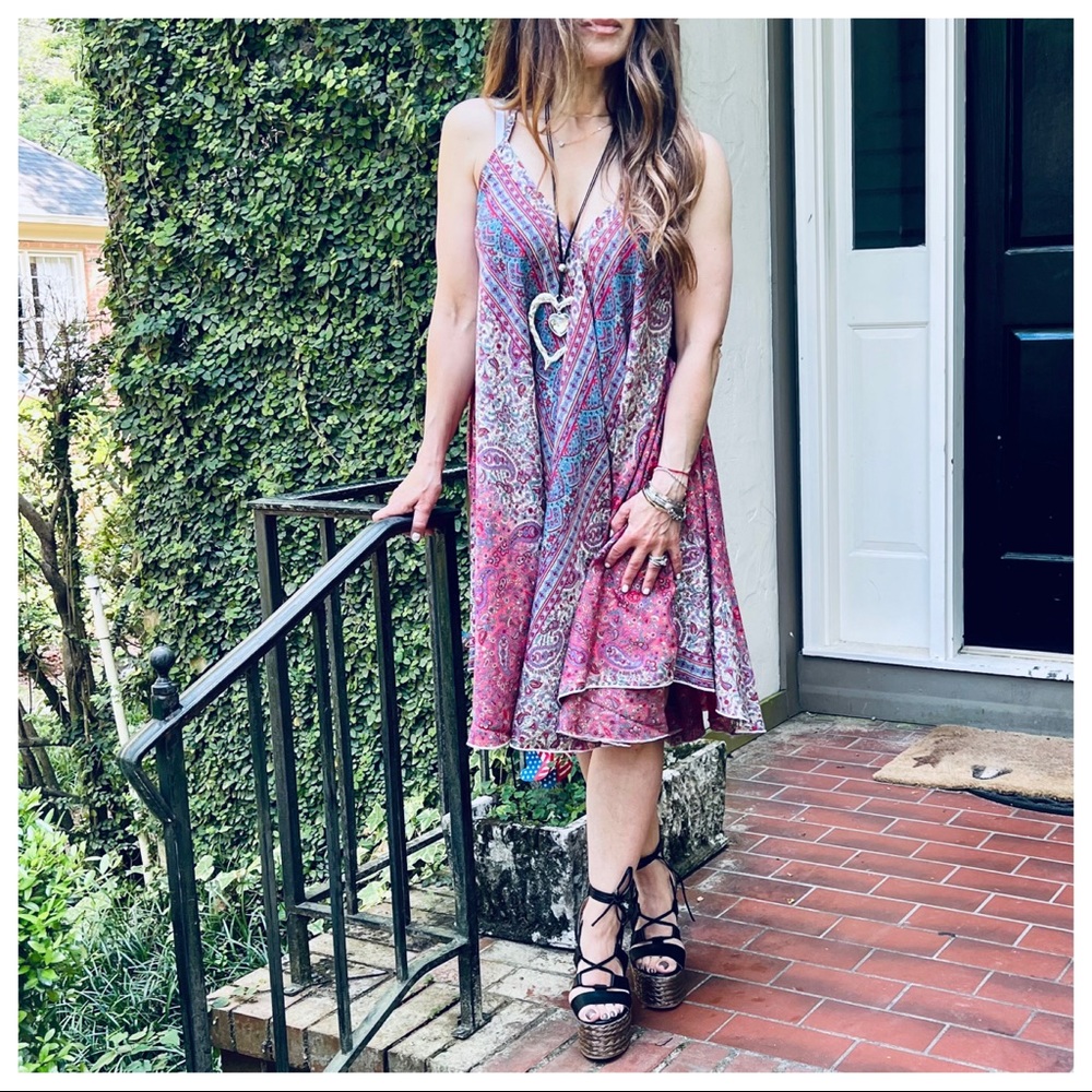 01 Floral Tank From France Boho dress - Picture 2 of 13